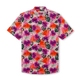 Chemise à manches courtes avec col camp et imprimé Match